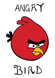 The design on this product is inspired by the popular angry bird cartoon