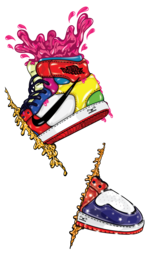 this is a custom creative art portraying the beauty of imagination for every NIKE kicks lovers