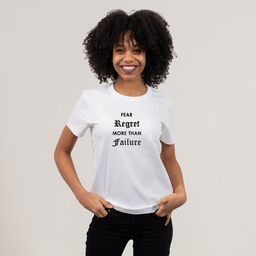 This tee inspires you to always try and give it a shot until you win; it is better to fail fast than fail last | Unisex Classic Jersey T-shirt | 155 g | 100% Combed Organic Cotton